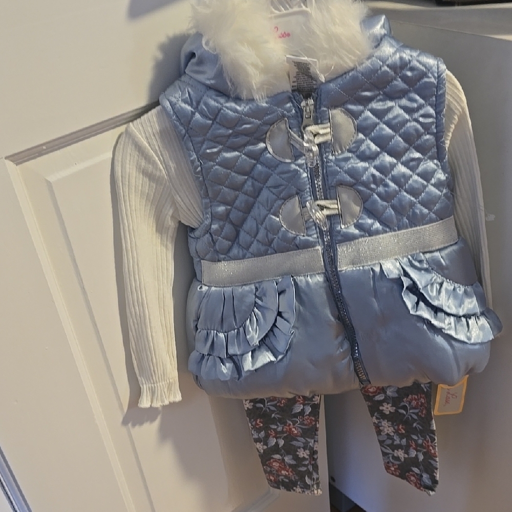 Kids Blue Quilted Matching Set